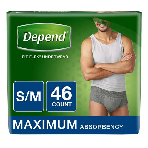 Depend Fit Flex Incontinence Underwear For Men Maximum Absorbency Sm