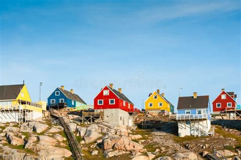 Colorful Houses In Greenland Stock Photo Image Of Beautiful Polar
