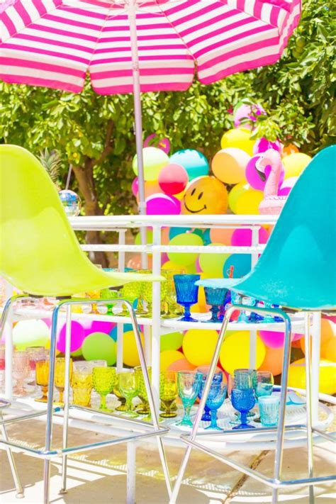 An Epic Rainbow Balloon Pool Party Studio Diy Rainbow