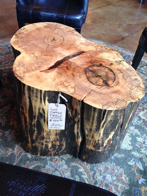 A properly protected wood table will last for generations, yet the table top is particularly vulnerable to scratching, scraping and moisture. Black stained cottonwood coffee table | Log coffee table ...