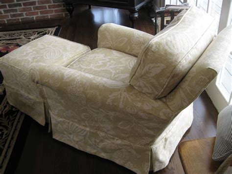 Casual canvas slipcovers for formal french chairs. Custom Slipcovers by Shelley: Chair and ottoman floral ...