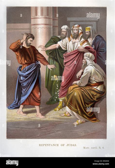 El arrepentimiento de Judas Ilustración de Mateo 27 3 4 Judas