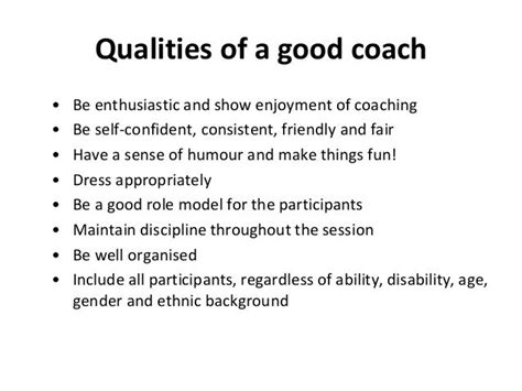 Role Of The Coach