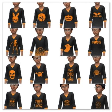 Halloween Tops For Kids At Maimouth Sims4 Sims 4 Updates