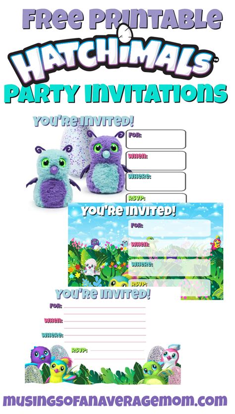 Hatchimals Invitations Birthday Party Invitations Free Hatchimals Birthday Party Printables Free