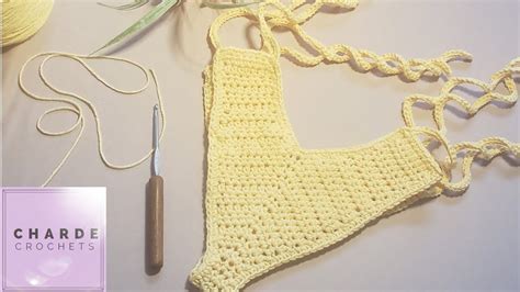 Crochet V Shaped High Waisted Bikini Bottom Thong Tutorial Youtube