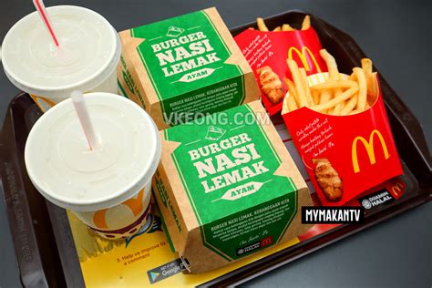 All these items are now on mcdonald's. McDonald's Nasi Lemak Burger Available in Malaysia Now ...