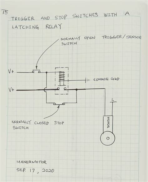 Trigger And Stop Functions With A Latching Relay Example Of Using A