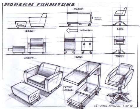 Furniture Design Drawing At Explore Collection Of