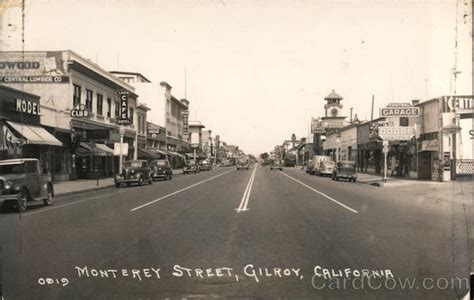 Monterey Street Gilroy Ca Postcard