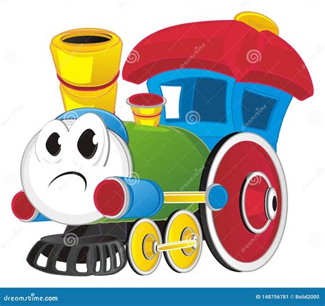 Sad Toy Train Stock Illustration Illustration Of Vehicle 148756781