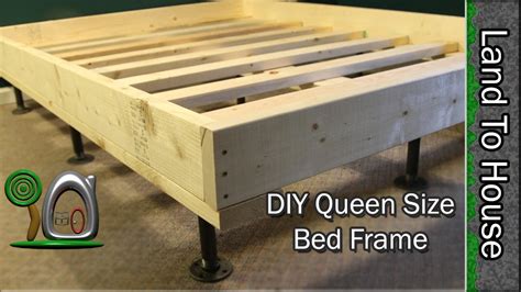 Queen Size Bed Frame Diy Youtube