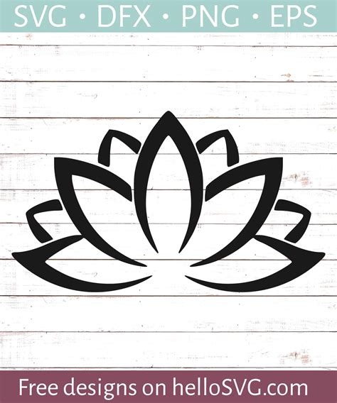 Lotus Flower #2 SVG - Free SVG files | HelloSVG.com