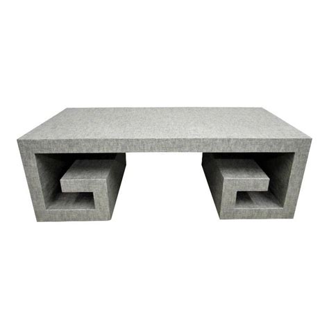 Elegant polished chrome greek key influenced coffee table. Pin by Ingrid Morais on Antigone | Handcrafted coffee ...