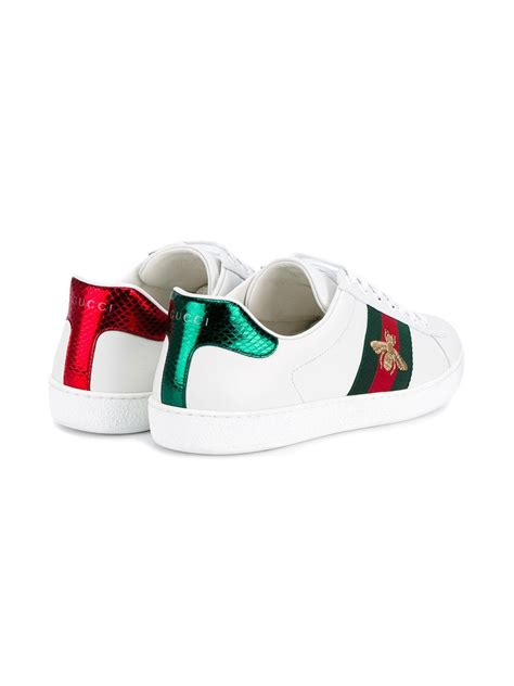 Gucci Bee Embroidered Sneakers In White For Men Lyst