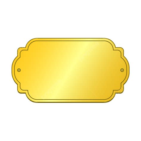 Name Plate Clipart Transparent Png Hd Gold Coated Name Plate Name