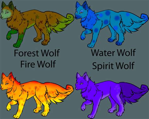 Elemental Wolves Sold By Jesspotter On Deviantart