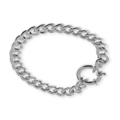 Silver Chain Bracelet Wide Silver Bracelet Sterling Silver