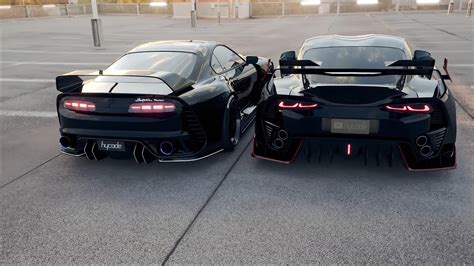 Widebody Toyota Gr Supra Meets Slammed A80 In “deepfake” Walkaround