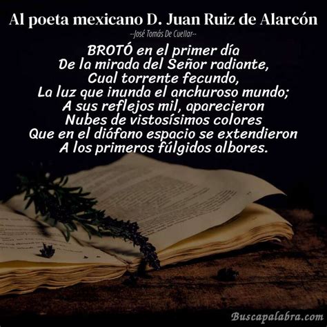 poema al poeta mexicano d juan ruiz de alarcón de josé tomás de cuellar análisis del poema
