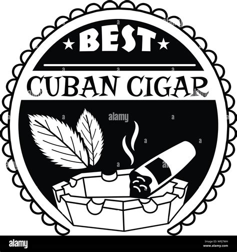 Best Cuban Cigar Logo Simple Illustration Of Best Cuban Cigar Vector