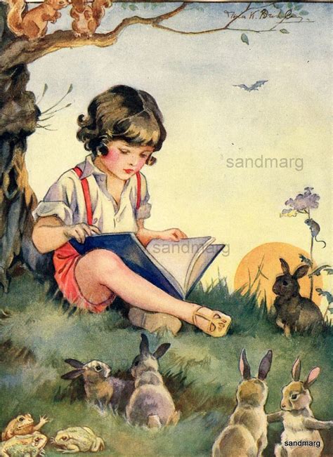 Vintage Storybook Illustration By Nina K Brisley Illustration