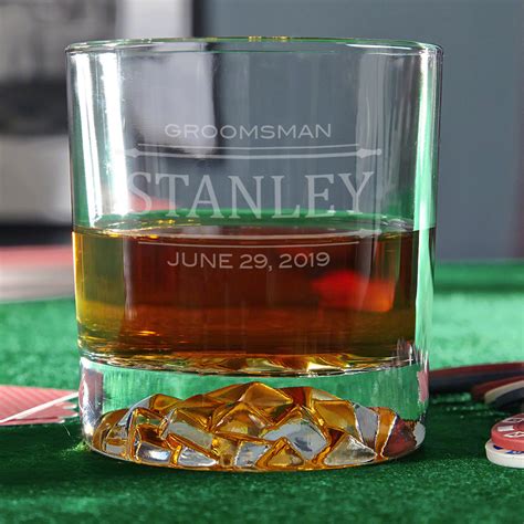 Stanford Engraved Whiskey Glass Unique Groomsmen T Idea