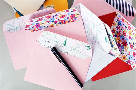 Pimp Your Mail Diy Lined Envelopes Motte