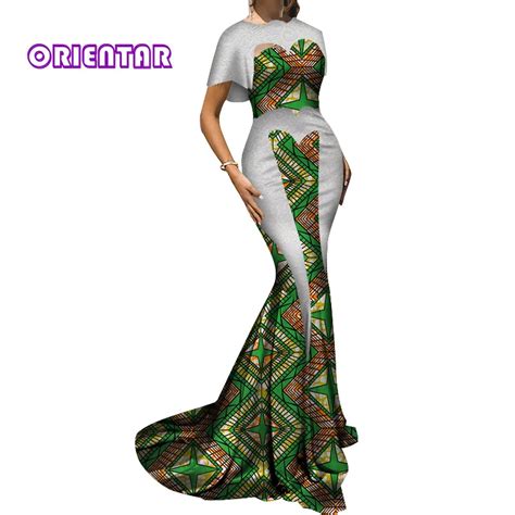 Buy Elegant African Dresses For Women Lace Wedding Dress African Wax Print Lady