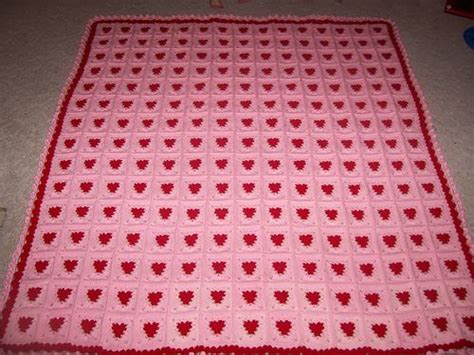 Heart Afghan Square 2 Crochet Heart Blanket Heart Blanket Afghan