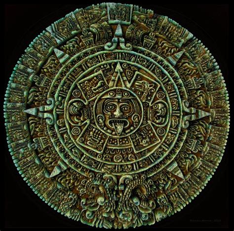 Mayan Art Mayan Calendar Digital Art Mayan Calendar Fine Art Print