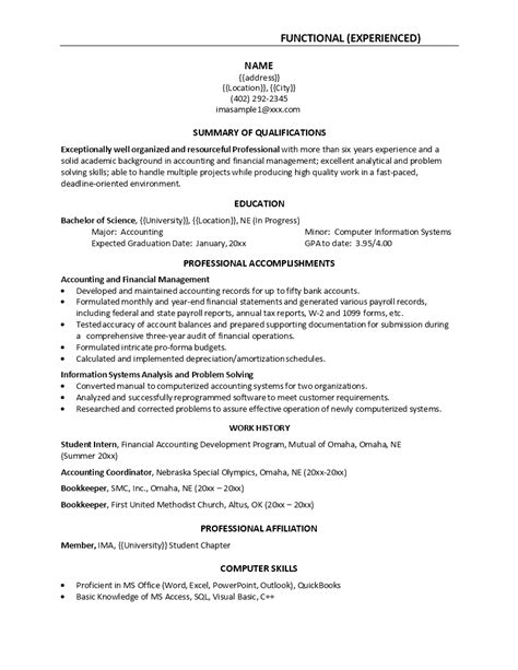 Senior Accountant Resume Template Templates At Allbusinesstemplates Com