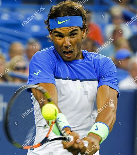 Rafael Nadal Spain Action Against Feliciano Editorial Stock Photo