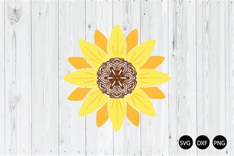 Sunflower Mandala SVG, Mandala SVG (542838) | Cut Files | Design Bundles