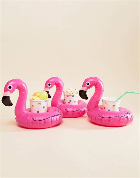 Big Mouth Pack Of 3 Flamingo Inflatables Drink Holders Asos