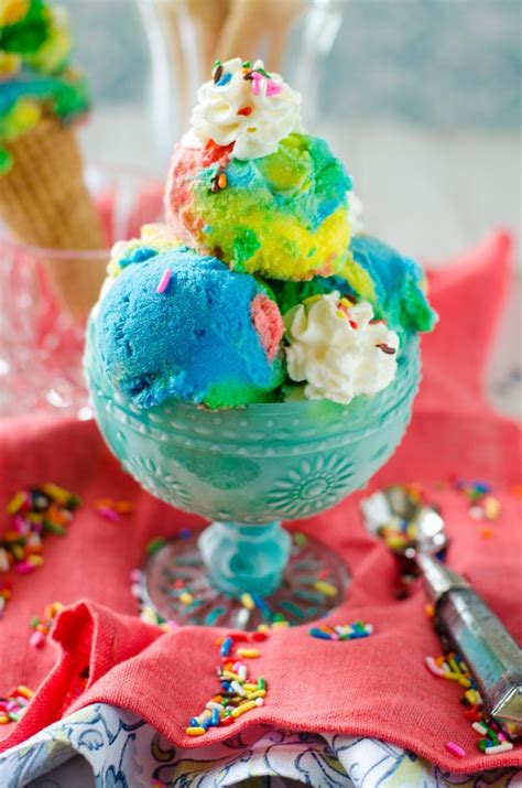 Rainbow Ice Cream Vanilla Rainbow Ice Cream Recipe