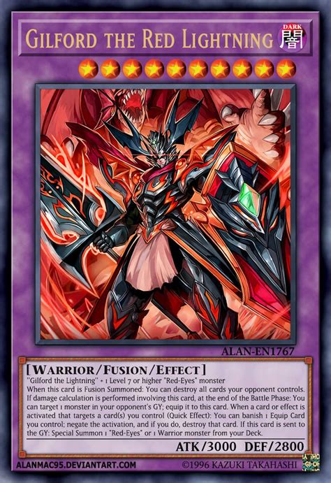 Gilford The Red Lightning By Alanmac95 Custom Yugioh Cards Yugioh Monsters Rare Yugioh Cards