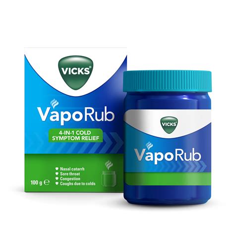 Buy Vicks VapoRub 100 gr, Of Cold & Flu Like Symptoms, Relieves 4 Cold