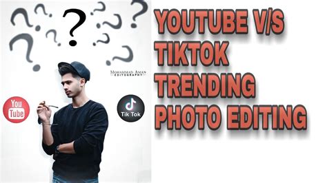 YOUTUBE V S TIKTOK Trending Photo Editing Picsart Tutorial Step By Step YouTube