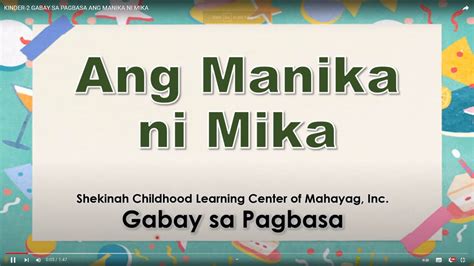 Ang Manika Ni Mika Tagalog Filipino Reading Practice Learn Tagalog My