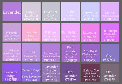 Here is the purple html color group. Nordljus: Purple & Green
