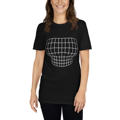 Magnified Chest Optical Illusion Grid Big Boobs T Shirt Ebay