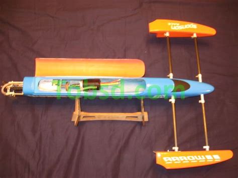 30 Rc Trident Outrigger Rc Boat Hydroplane Hydro Rigger