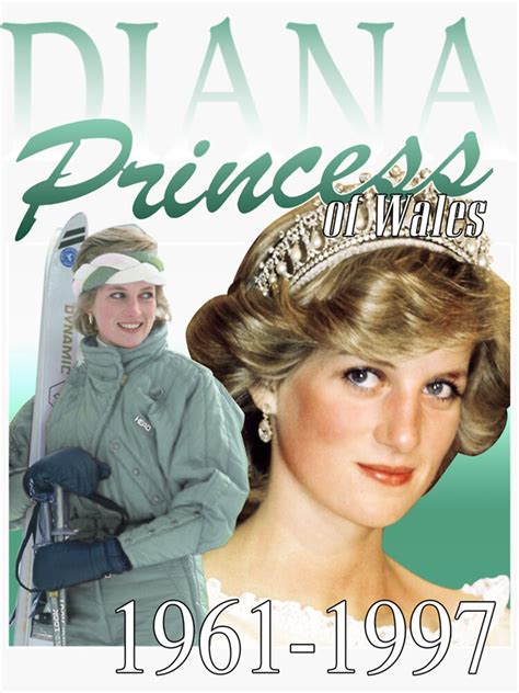 Diana Princess Vintage Style Princess Diana Vintage Sticker