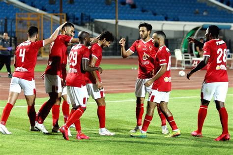 Al ahly players get their winners medals and the trophy presentation is seconds away. EGYPT-CAIRO-FOOTBALL-EGYPTIAN PREMIER LEAGUE-AL-AHLY VS ENPPI