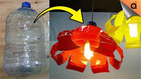 An extremely gorgeous yet not expensive look for a light shade or lampshade can be achieved using nothing more than plastic spoons and a plastic. Simple DIY lamp made of plastic bottle - YouTube