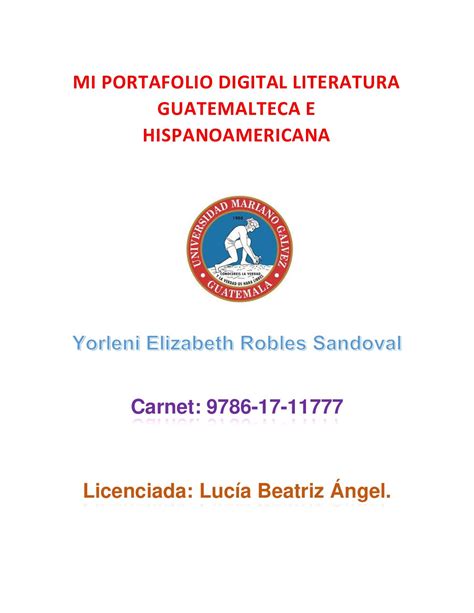 Calam O Mi Portafolio Literatura Guatemalteca