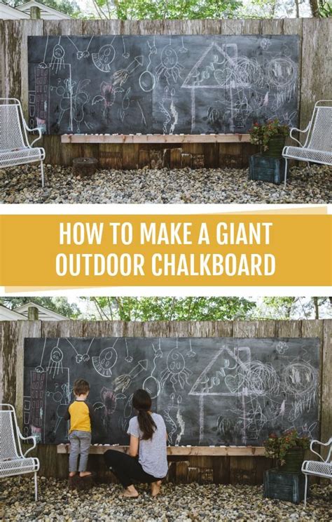 Diy Giant Outdoor Chalkboard Outdoor Chalkboard Outdoor Diy Crafts