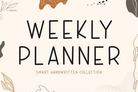 Weekly Planner Font Mozarella Fontspace