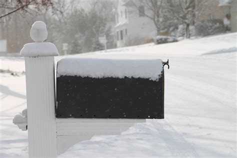 Free Stock Photo Of Snow Covered Mailbox In Neighborhood